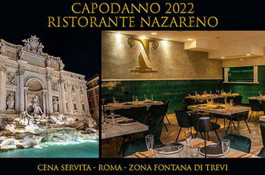 Capodanno Ristorante Nazareno Fontana di Trevi Roma